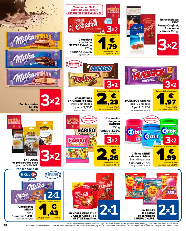 Número de página 38 del folleto promocional de la tienda Carrefour - En mas de 4000 productos - fecha de vigencia: desde24.05 bis 10.06