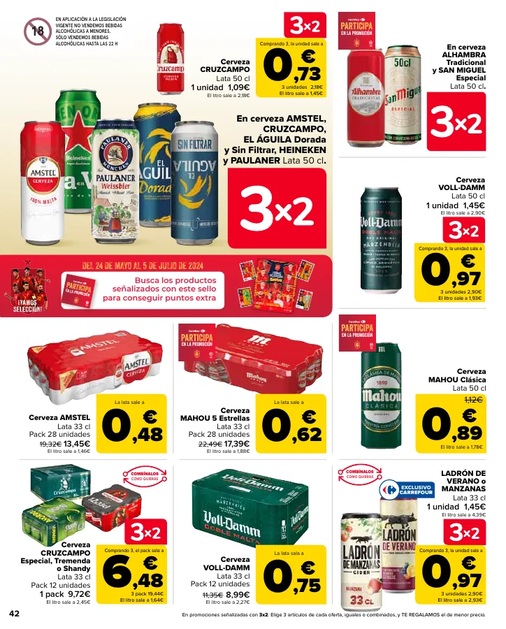 Número de página 42 del folleto promocional de la tienda Carrefour - En mas de 4000 productos - fecha de vigencia: desde24.05 bis 10.06