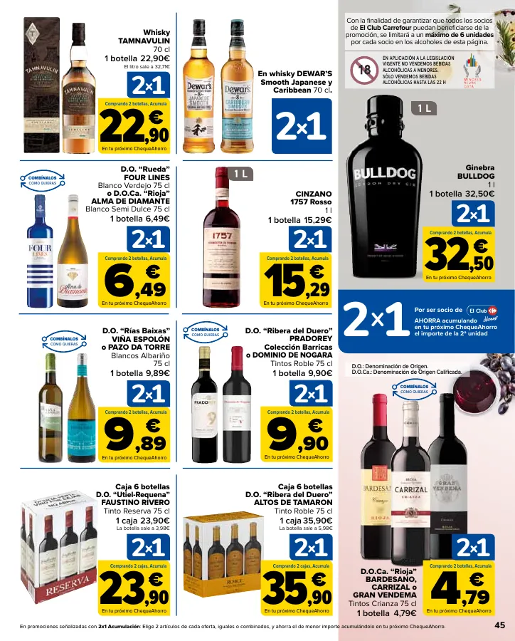 Número de página 45 del folleto promocional de la tienda Carrefour - En mas de 4000 productos - fecha de vigencia: desde24.05 bis 10.06