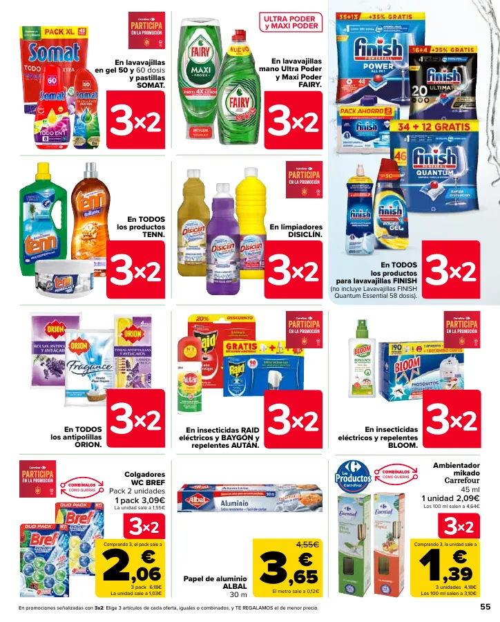 Número de página 55 del folleto promocional de la tienda Carrefour - En mas de 4000 productos - fecha de vigencia: desde24.05 bis 10.06