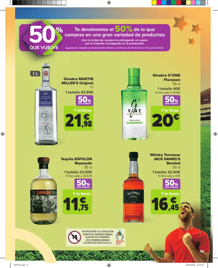 Número de página 13 del folleto promocional de la tienda Carrefour - la emocion se vive aqui - fecha de vigencia: desde07.06 bis 24.06