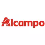 Logotipo de la tienda Alcampo con folletos promocionales