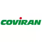 Logotipo de la tienda Coviran con folletos promocionales