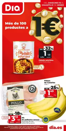 Mes de 100 productes a 1 euro - Dia Gazetka promocyjna - W tym tygodniu - oferta 