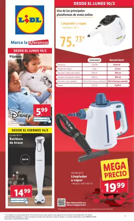 Folleto promocional Lidl. Título: Marca la diferecia. La oferta es válida: 2025-02-10 - 2025-02-16