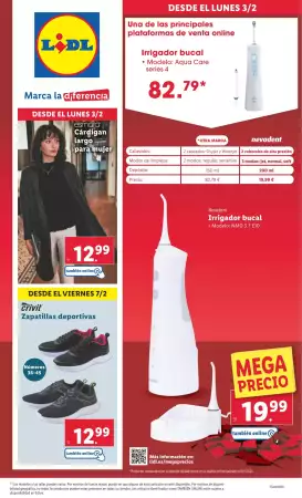 Folleto promocional Lidl. Título: Marca la diferecia. La oferta es válida: 2025-02-03 - 2025-02-09