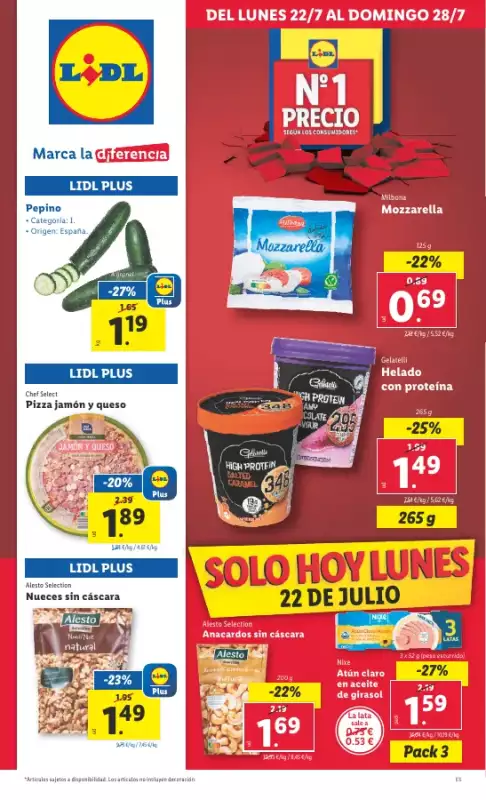 Gazetka promocyjna sklepu Lidl - Marca la djferencja. Solo hoy lunes 2 de julio - data obowiązywania: od 2024-04-23 do 2025-12-31