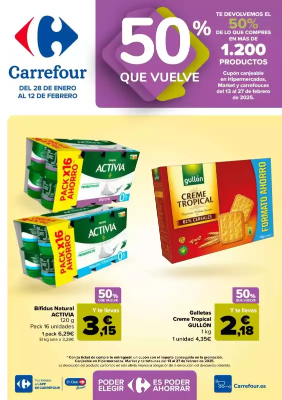 Gazetka promocyjna sklepu Carrefour - 50% Que vuelve - data obowiązywania: od 2024-04-23 do 2025-12-31